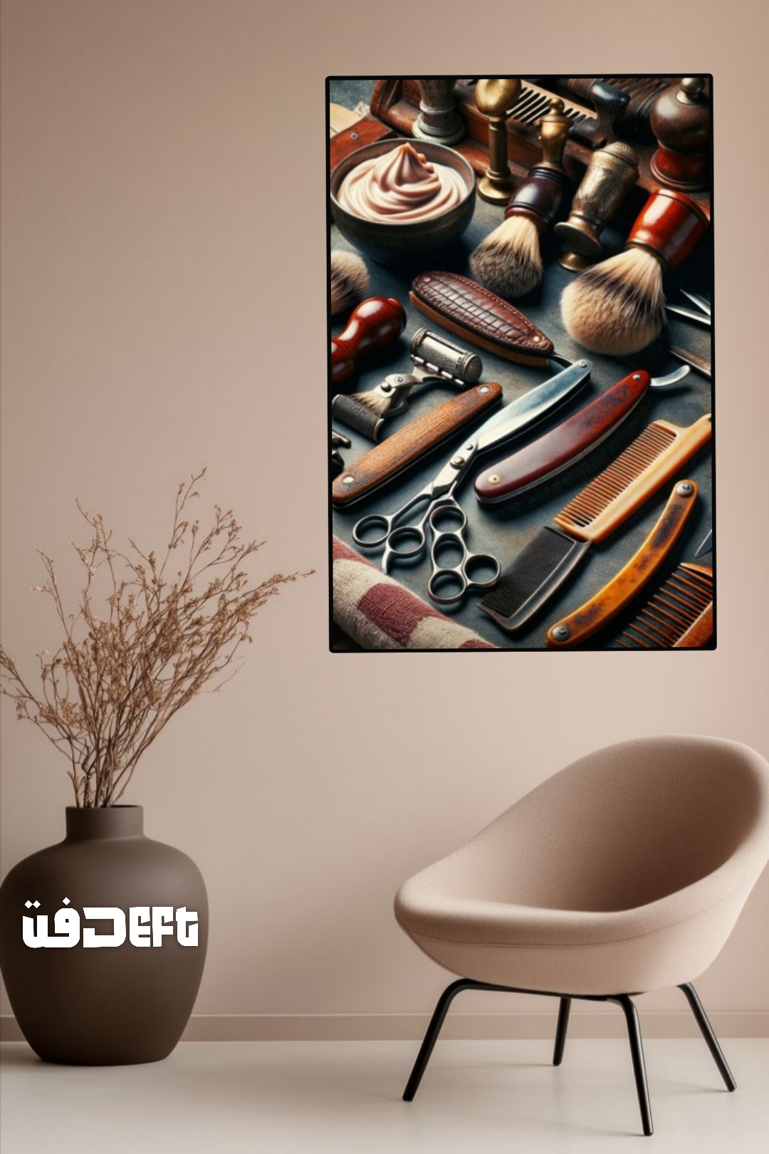 تابلو عکس آرایشگاه مردانه bn08